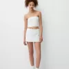 Minifalda con pedrería Off white