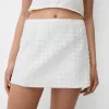 Minifalda con pedrería Off white