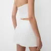 Minifalda con pedrería Off white