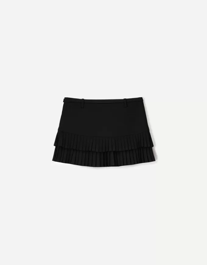 Minifalda con pliegues Black