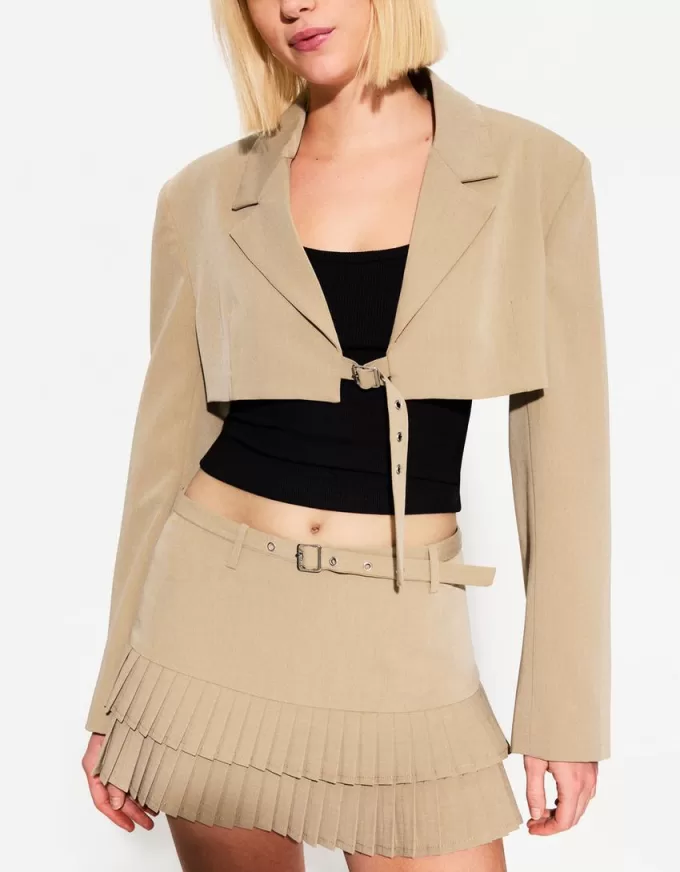 Minifalda con pliegues Sand