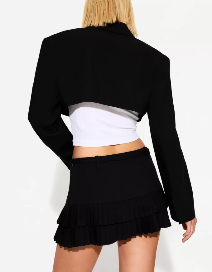 Minifalda con pliegues Black