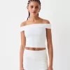 Minifalda con pliegues en la cintura Off white