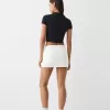 Minifalda con pliegues en la cintura Off white