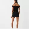 Minifalda con pliegues en la cintura Black