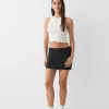 Minifalda con pliegues en la cintura Black