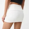 Minifalda con pliegues en la cintura Off white