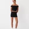 Minifalda con pliegues en la cintura Black