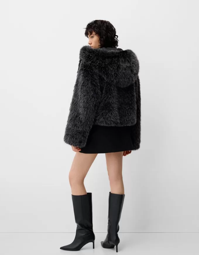 Minifalda con pliegues y detalle de lazo Black