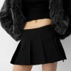 Minifalda con pliegues y detalle de lazo Black