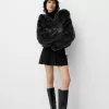 Minifalda con pliegues y detalle de lazo Black