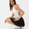 Minifalda con volantes y cintura elástica Black