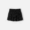 Minifalda con volantes y cintura elástica Black