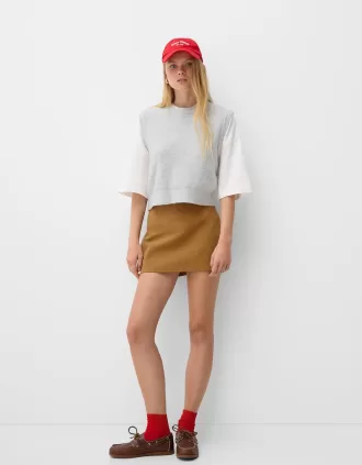 Minifalda de antelina Brown