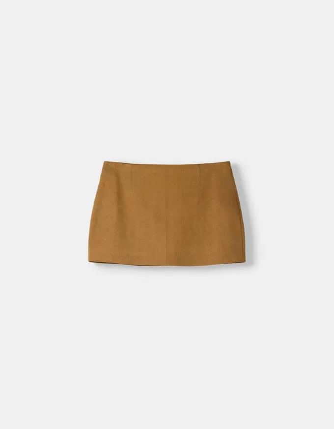 Minifalda de antelina Brown