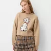 Minifalda de cuadros Camel