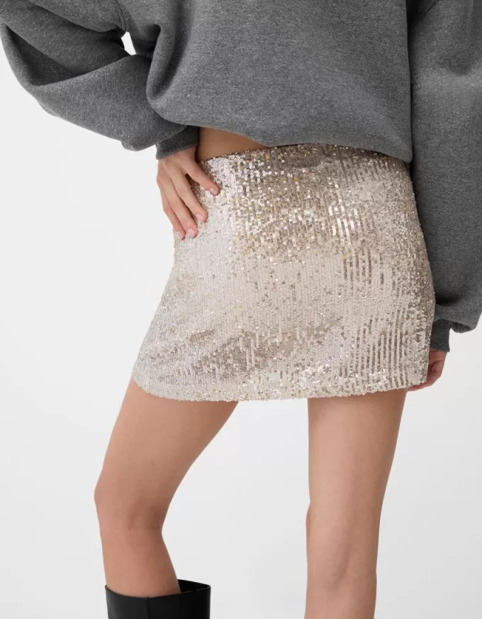 Minifalda de lentejuelas Silver