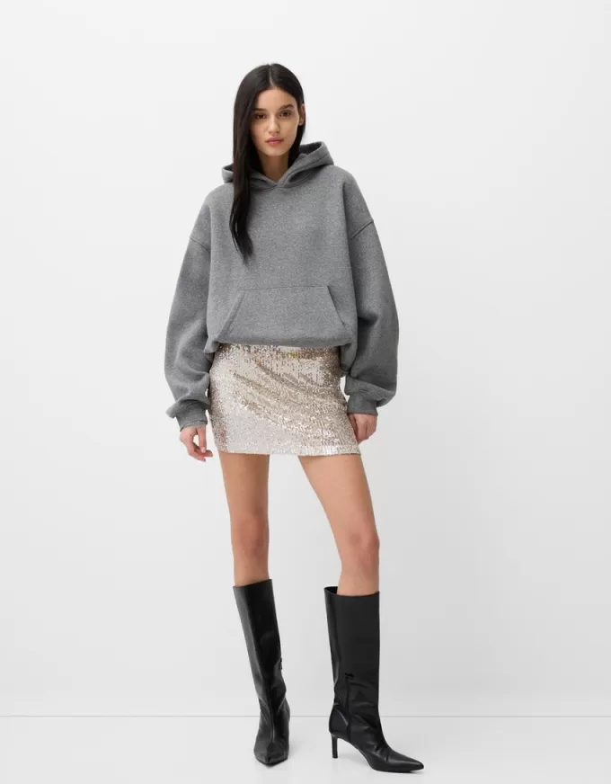 Minifalda de lentejuelas Silver