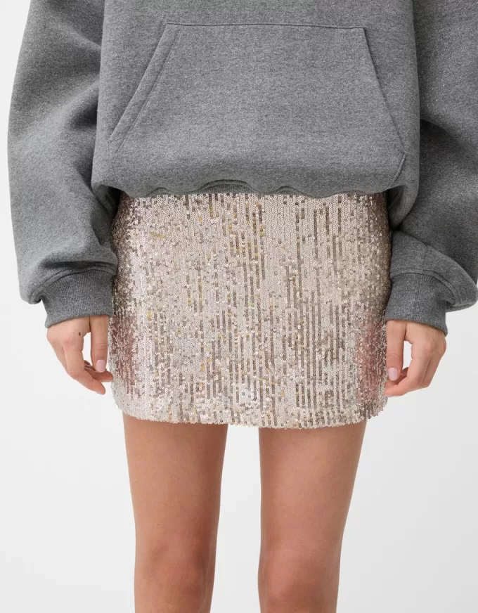 Minifalda de lentejuelas Silver