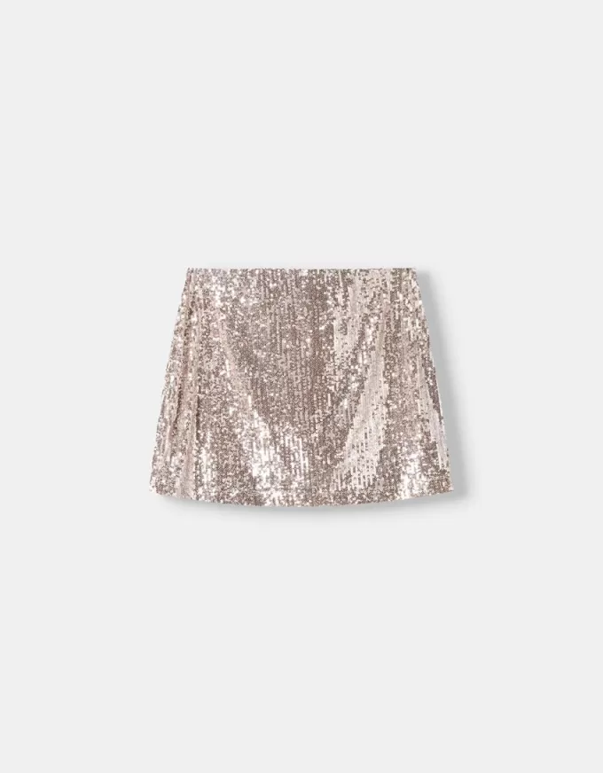 Minifalda de lentejuelas Silver