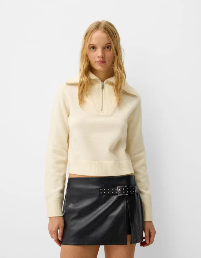 Minifalda de piel sintética Black