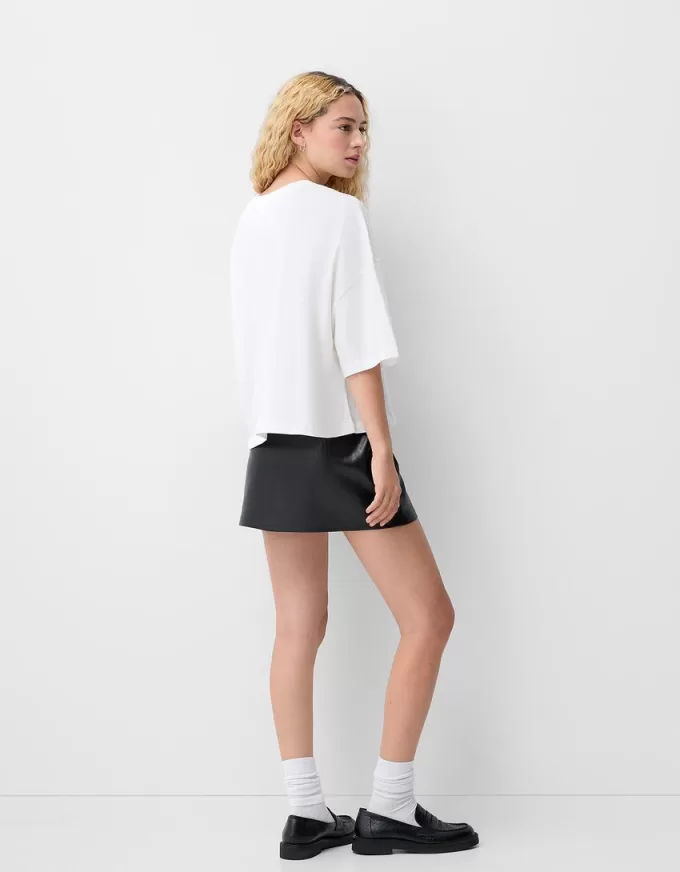 Minifalda de piel sintética Black