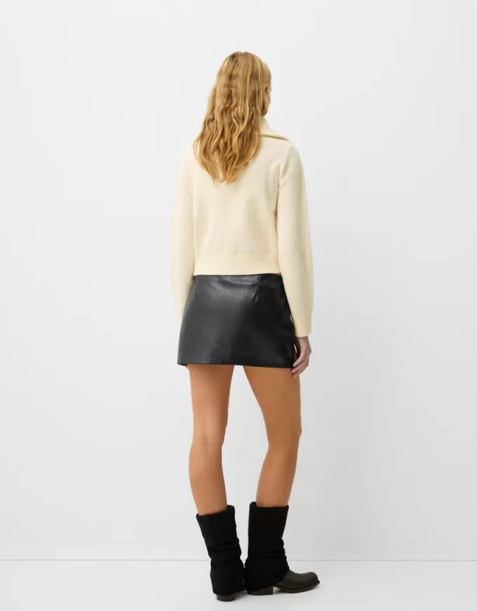 Minifalda de piel sintética Black