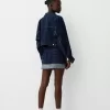 Minifalda denim con vuelta Blue
