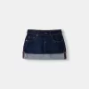 Minifalda denim con vuelta Blue