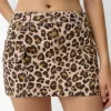 Minifalda estampado animal Multicolored