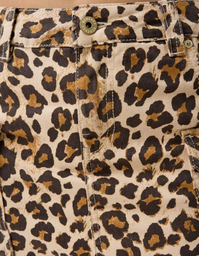 Minifalda estampado animal Multicolored