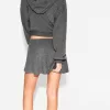Minifalda tacto suave Dark grey