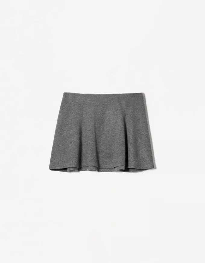 Minifalda tacto suave Dark grey