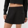 Minifalda tacto suave Dark grey