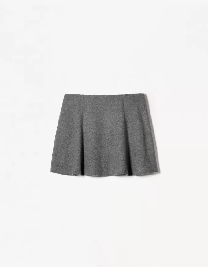Minifalda tacto suave Dark grey