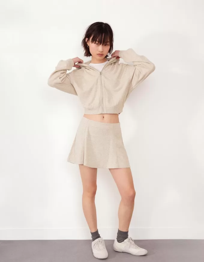 Minifalda tacto suave Sand