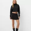 Minifalda tacto suave Dark grey