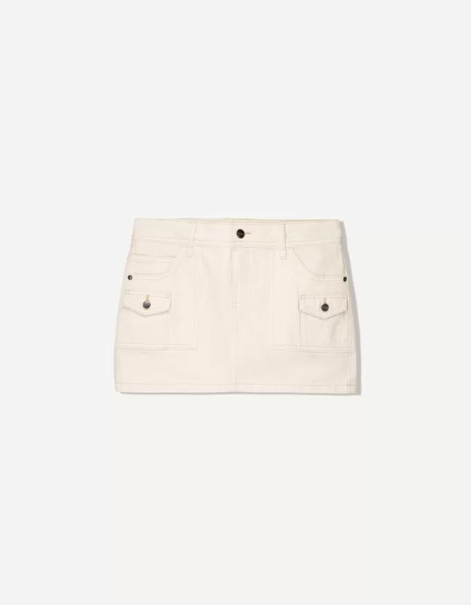 Minifalda utilitaria Off white