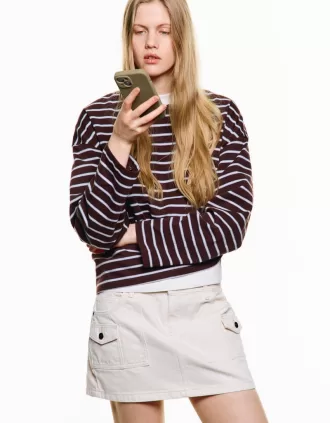 Minifalda utilitaria Off white