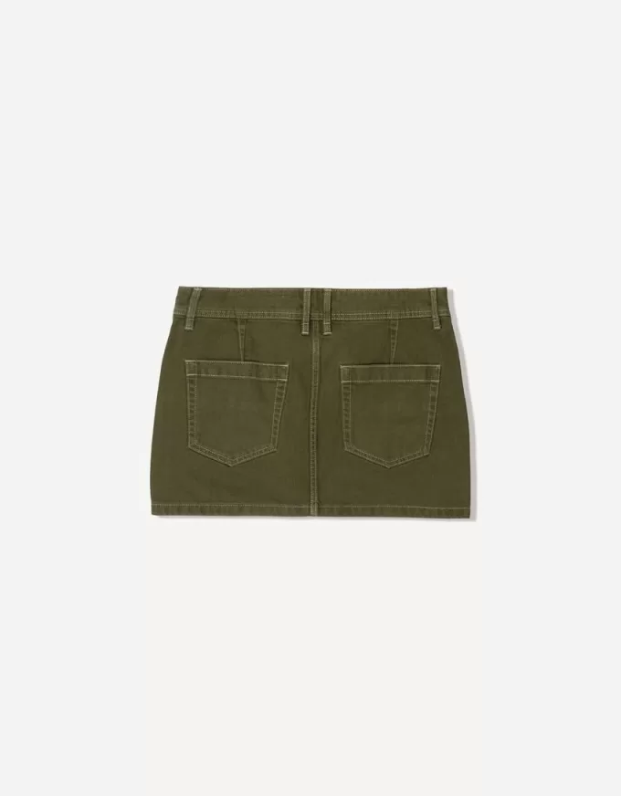 Minifalda utilitaria Khaki