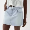 Minifalda vaquera con strass Light blue