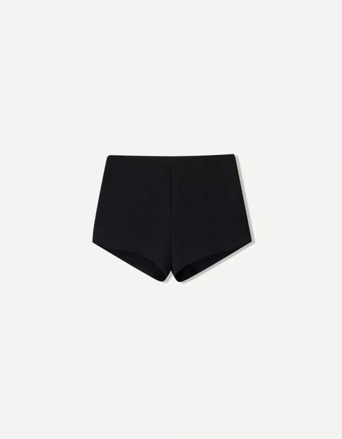 Minishorts de punto Black