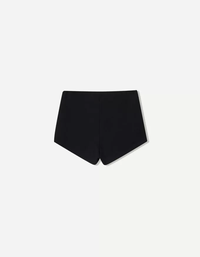 Minishorts de punto Black