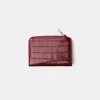 Monedero con estampado animal efecto charol grabado Burgundy