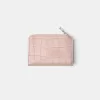 Monedero con estampado animal efecto charol grabado Pink