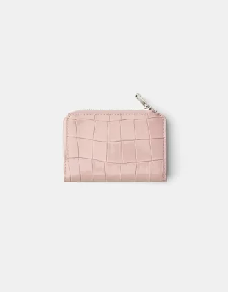 Monedero con estampado animal efecto charol grabado Pink Monedero con estampado animal efecto charol grabado Pink