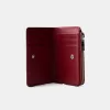 Monedero con estampado animal efecto charol grabado Burgundy