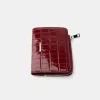 Monedero con estampado animal efecto charol grabado Burgundy