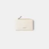 Monedero con estampado animal efecto charol grabado Cream