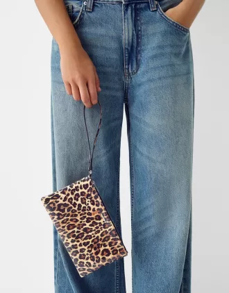 Monedero estampado animal Brown Monedero estampado animal Brown